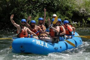 Corporate team building rafting trip on the Middle Fork