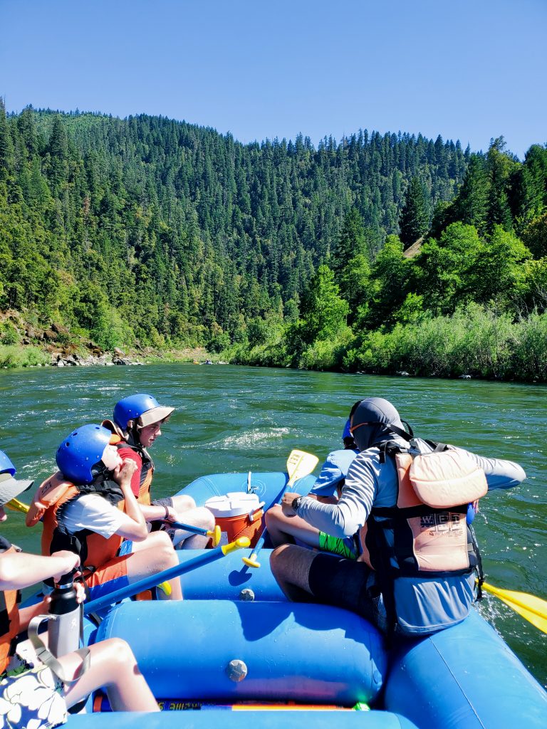 Boy Scouts getting their whitewater merit badges on the Lower Klamath